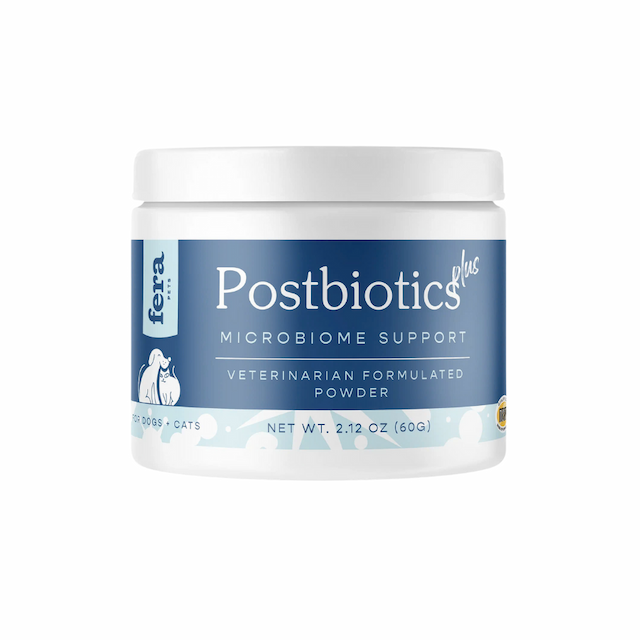 Bột Fera Pets bổ sung Postbiotics chăm sóc sức khỏe hệ tiêu hóa và hỗ trợ miễn dịch cho chó mèo 60g