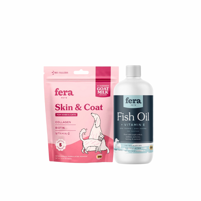 Combo Giảm rụng lông, bổ sung collagen, biotin và vitamin E giúp bảo vệ da, lông bóng mượt cho chó mèo