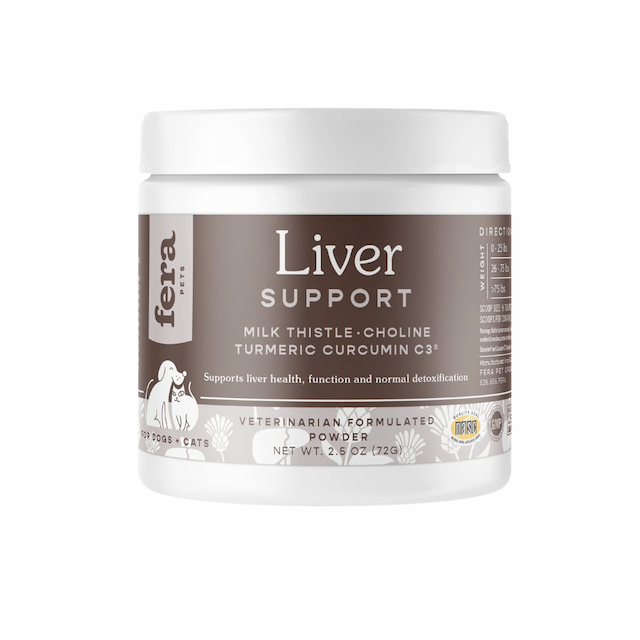 Bột bổ sung Fera Pets Liver chăm sóc sức khỏe và hỗ trợ giải độc gan cho chó mèo, thú cưng 72g