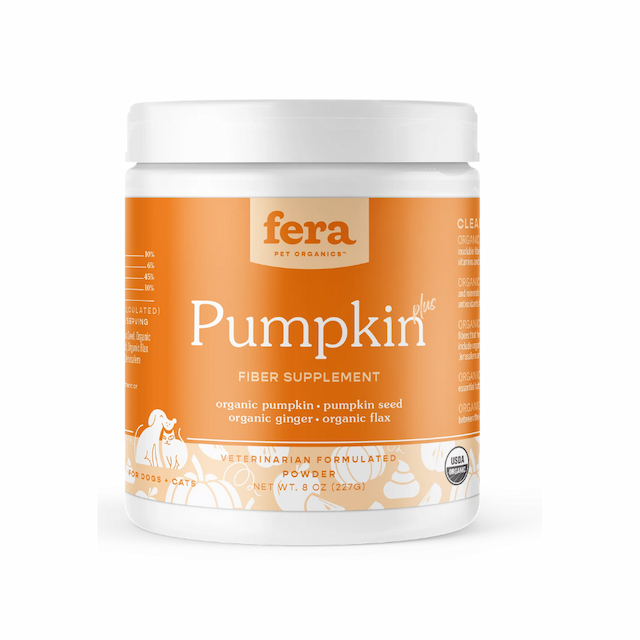 Bột bí ngô Fera Pets Pumpkin bổ sung chất xơ giúp cân bằng hệ tiêu hóa, hỗ trợ sức khỏe tim cho chó mèo 227g