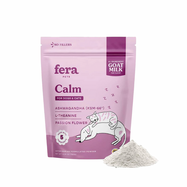 Bột sữa dê Fera Pets Calm làm giảm căng thẳng, lo âu cho chó mèo 180g