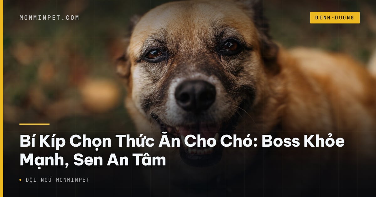Bí Kíp Chọn Thức Ăn Cho Chó: Boss Khỏe Mạnh, Sen An Tâm