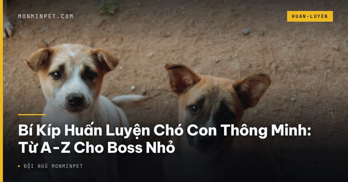 Bí Kíp Huấn Luyện Chó Con Thông Minh: Từ A-Z Cho Boss Nhỏ