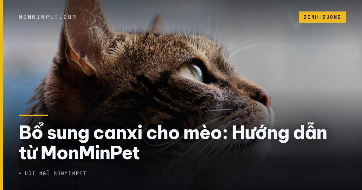 Bổ sung canxi cho mèo: Hướng dẫn từ MonMinPet