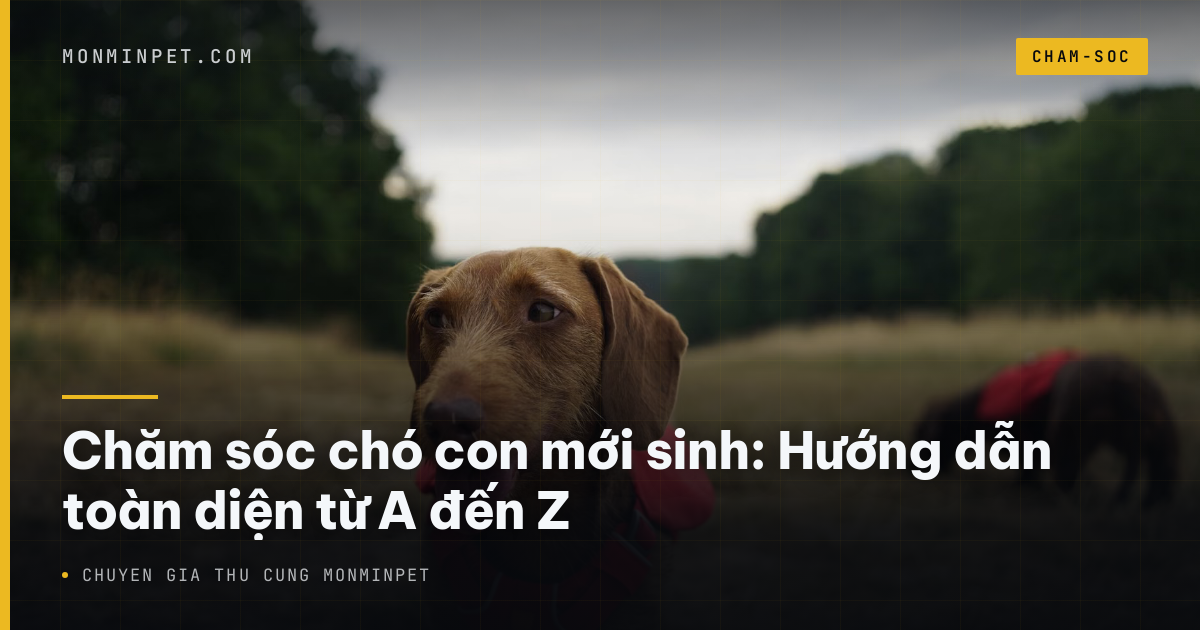 Chăm sóc chó con mới sinh: Hướng dẫn toàn diện từ A đến Z
